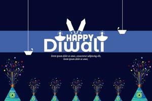 Website header or banner design background for Diwali Festival celebration with Diwali flower pot. Vector illustration offer banner, advertisement