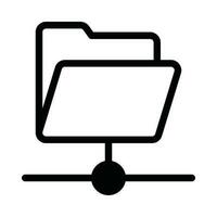 Folder Sharing Vector Icon
