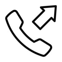 Outgoing Call Outline icon vector