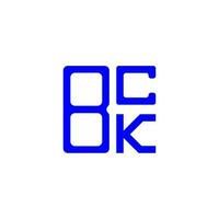 diseño creativo del logotipo de la letra bck con gráfico vectorial, logotipo simple y moderno de bck. vector