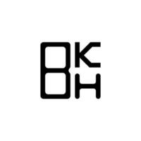 Diseño creativo del logotipo de la letra bkh con gráfico vectorial, logotipo simple y moderno de bkh. vector