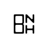 diseño creativo del logotipo de la letra bnh con gráfico vectorial, logotipo simple y moderno de bnh. vector