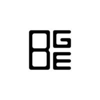 Diseño creativo del logotipo de la letra bge con gráfico vectorial, logotipo simple y moderno de bge. vector