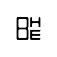 bhe letter logo diseño creativo con gráfico vectorial, bhe logo simple y moderno. vector
