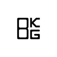 Diseño creativo del logotipo de la letra bkg con gráfico vectorial, logotipo simple y moderno de bkg. vector