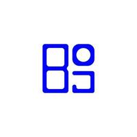 BOJ letter logo creative design with vector graphic, BOJ simple and modern logo.