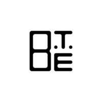 diseño creativo del logotipo de la letra bte con gráfico vectorial, logotipo simple y moderno de bte. vector