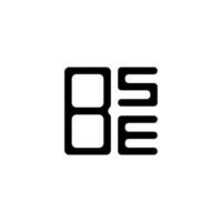 diseño creativo del logotipo de la letra bse con gráfico vectorial, logotipo simple y moderno de la bse. vector