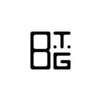 diseño creativo del logotipo de la letra btg con gráfico vectorial, logotipo btg simple y moderno. vector