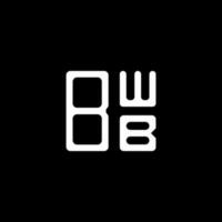 Diseño creativo del logotipo de la letra bwb con gráfico vectorial, logotipo simple y moderno de bwb. vector