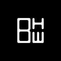 Diseño creativo del logotipo de la letra bhw con gráfico vectorial, logotipo simple y moderno de bhw. vector