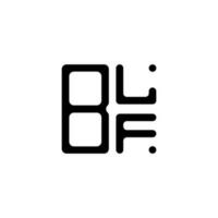 Diseño creativo del logotipo de la letra blf con gráfico vectorial, logotipo simple y moderno de blf. vector