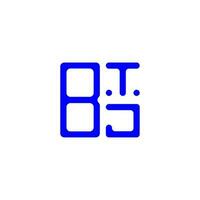 diseño creativo del logotipo de la letra btj con gráfico vectorial, logotipo btj simple y moderno. vector