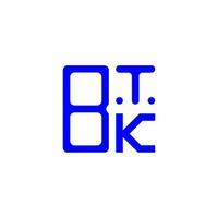 Diseño creativo del logotipo de la letra btk con gráfico vectorial, logotipo btk simple y moderno. vector