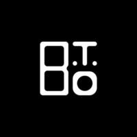 diseño creativo del logotipo de la letra bto con gráfico vectorial, logotipo simple y moderno de bto. vector