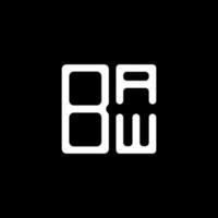diseño creativo del logotipo de la letra baw con gráfico vectorial, logotipo simple y moderno de baw. vector
