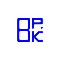 Diseño creativo del logotipo de la letra bpk con gráfico vectorial, logotipo simple y moderno de bpk. vector