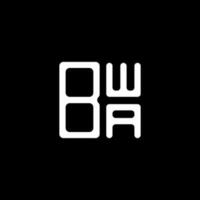 Diseño creativo del logotipo de la letra bwa con gráfico vectorial, logotipo simple y moderno de bwa. vector