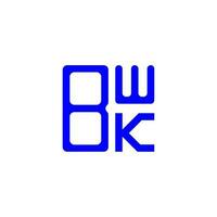 Diseño creativo del logotipo de la letra bwk con gráfico vectorial, logotipo simple y moderno de bwk. vector