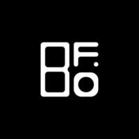 diseño creativo del logotipo de la letra bfo con gráfico vectorial, logotipo simple y moderno de bfo. vector