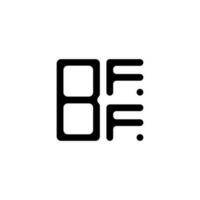 diseño creativo del logotipo de la letra bff con gráfico vectorial, logotipo simple y moderno de bff. vector