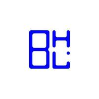 Diseño creativo del logotipo de la letra bhl con gráfico vectorial, logotipo simple y moderno de bhl. vector