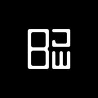 Diseño creativo del logotipo de la letra bjw con gráfico vectorial, logotipo simple y moderno de bjw. vector