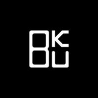 Diseño creativo del logotipo de la letra bku con gráfico vectorial, logotipo simple y moderno de bku. vector