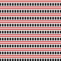 abstract seamless geometric black red repeat pattern art. vector