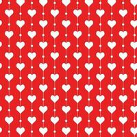 abstract white heart and line pattern with red bg. vector