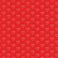 abstract white heart on red background pattern. vector