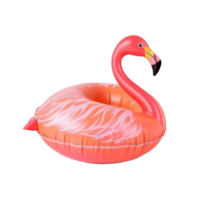 Flamingo swimming float isolated. png