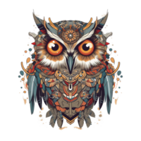 Illustration 2D owl ai generate png