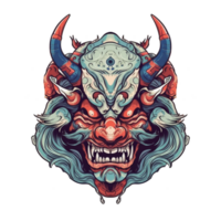 ilustración 2d diablo máscara ai generar png