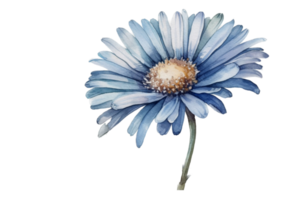 mooi bloem met blad waterverf ai genereren png