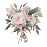 Beautiful flower bouquet watercolor ai generate png