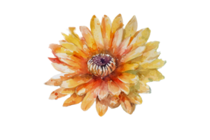 flor com folha aguarela ai gerar png