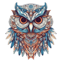 Illustration 2D owl ai generate png