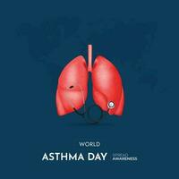 World Asthma Day Social Media Post vector