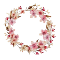 schön Blume Kranz Aquarell ai generieren png