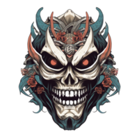 Illustration 2D devil mask ai generate png