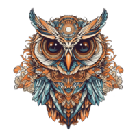 Illustration 2D owl ai generate png