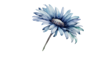 Beautiful flower with leaf watercolor AI Generate png