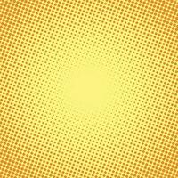 circular yellow and brown pop art halftone background vector