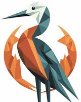 Mosaic bird illustration vector