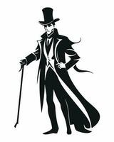 Gentleman with a cane vector