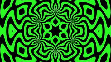 Kaleidoscopic Seamless looping animation footage on green screen background video