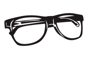 mode - noir des lunettes png