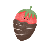 délicieux fraise plongé dans foncé Chocolat png