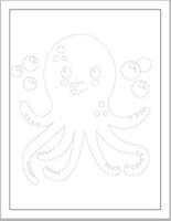 Octopus Coloring Pages vector